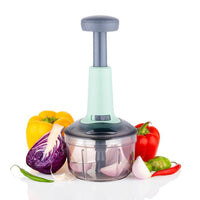 Push-to-Chop Manual Vegetable Chopper – Electricity-Free Kitchen Dicer